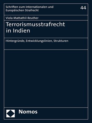 cover image of Terrorismusstrafrecht in Indien